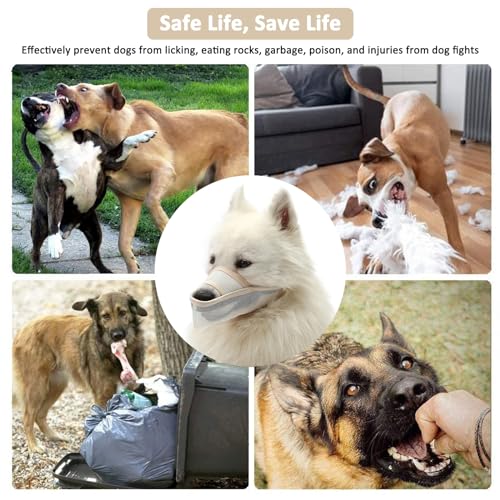Dog Muzzle Anti Eating for Small Medium Large Dogs (XXXS)