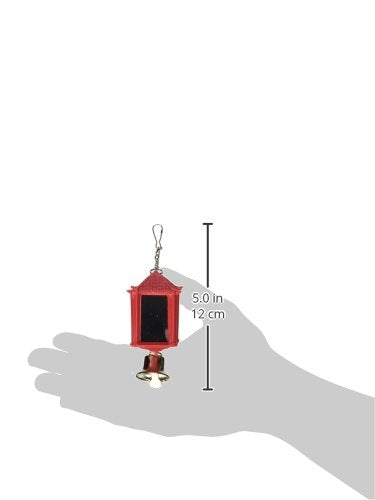 Prevue Hendryx Sound & Movement Birdie Basics Lantern Mirror Bird Toy 60420 (5 x 1.5")