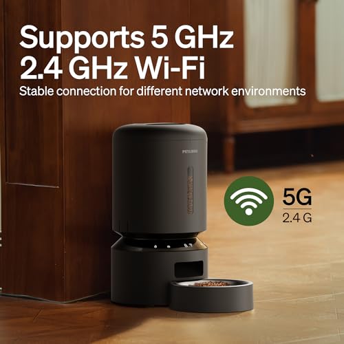 Automatic Cat Feeder (Black / 5L-with WiFi)