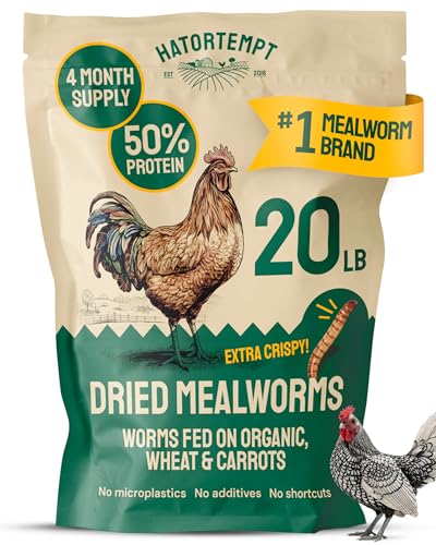 20lb Dried Mealworms for Chickens & Wild Birds (20 Pound (Pack of 1))