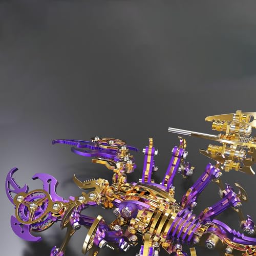 Scorpion 3D Metal Puzzles Kits for Adults Teens (Gold and Purple)