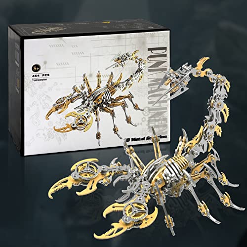 Scorpion 3D Metal Puzzles Kits for Adults Teens (Golden)