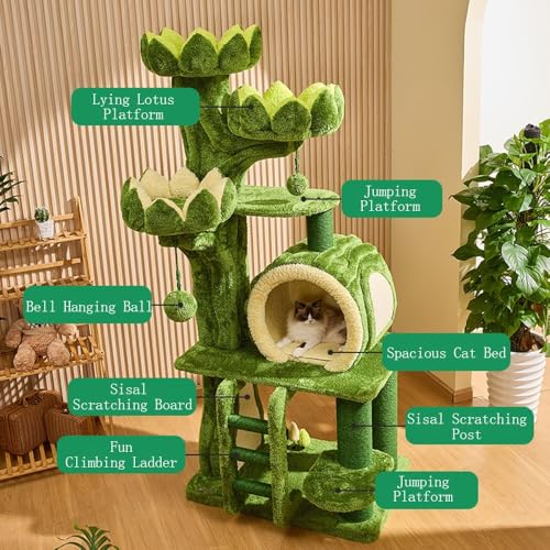 cat Climbing Frame Lotus Shaped Cat Climbing Frame Large Cat Tree Toy Multi