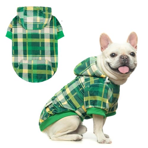 Dog Hoodie Sweaters for Small Medium Large Size Dogs Girls Boys (Medium / Green)