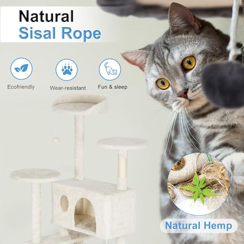 62" Cat Tree Tower (Beige)
