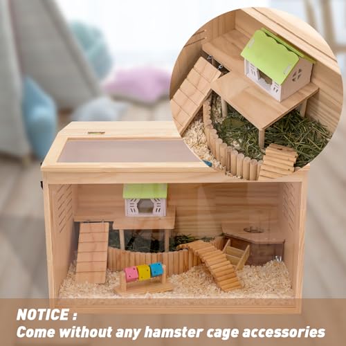 Wooden Hamster Cage (24.0"L x 16.0"W x 16.0"H)