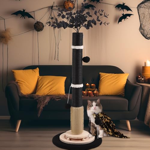 Cat Scratching Posts for Indoor Adults (black-45inch)