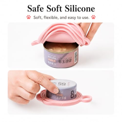 Cat Food Can Lids and Spoon (White Cat Lid&Spoonn)