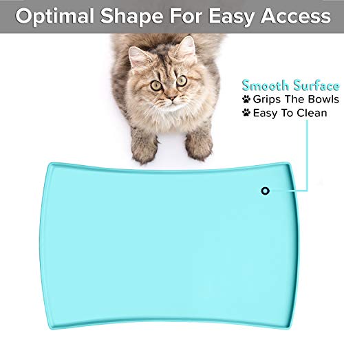 Premium Cat Food Mat (L: 24" x 14" / Aruba)
