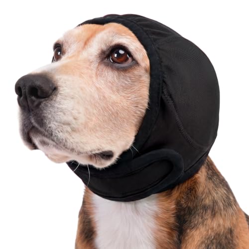 Dog Calming Hoodie Noise Shield Anxiety Relief for Dogs (Black / S)