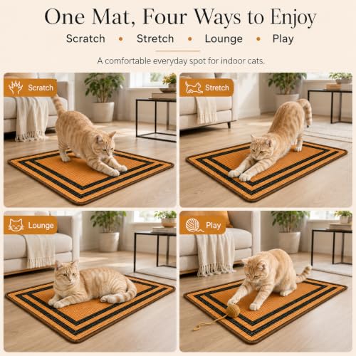 Cat Scratcher Mat (Brown Black)