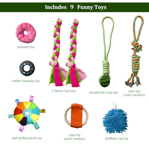 Puppy Play Gym with 9 Hanging Toys for Small Dogs to Keep Them Busy