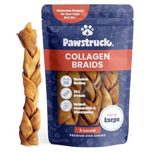 10" 13” Collagen Braids 100% Natural Beef Chews for Dogs (3 Ounce (Pack of 1))