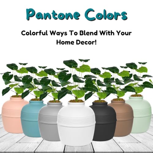 Original Hidden Litter Box Planter (Broad Leaf Philodendron / Base Kit / Soft White)