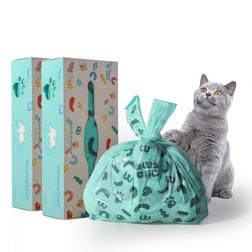 Cat Litter Disposal Bags and Dog Poop Bags with Handle (360 Count (Pack of 1) / Unscented)