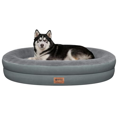 Waterproof Orthopedic Dog Bed for Extra Large Dogs (Grey / 48"L x 35"W x 7.5"Th)