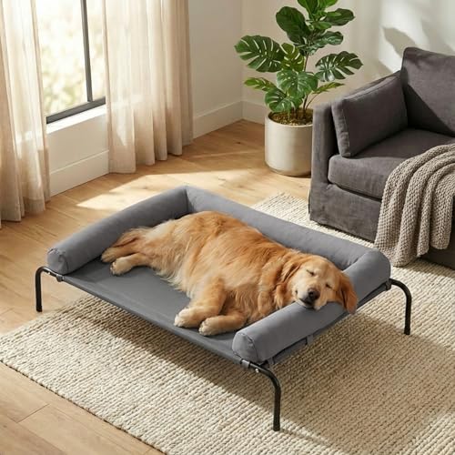 Elevated Cooling Dog Cot 43x31 (Grey / 43.0"L x 31.0"W x 8.0"Th)