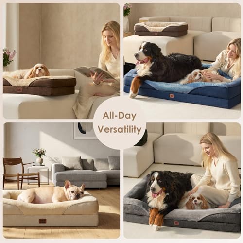 Orthopedic Dog Bed for Large Dog (Grey / 41x27x7.5)