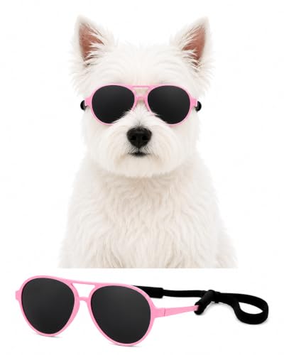 G029 Dog Pet Cat Aviator Pilot Sunglasses for Small to Medium Breed 12 (M, 12-25 lbs, Pink)