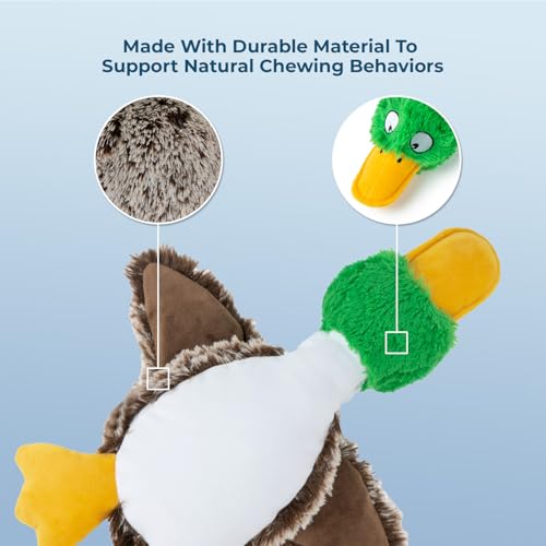 Interactive Squeaky Dog Chew Toy (Mallard Duck (Gray) / Small)