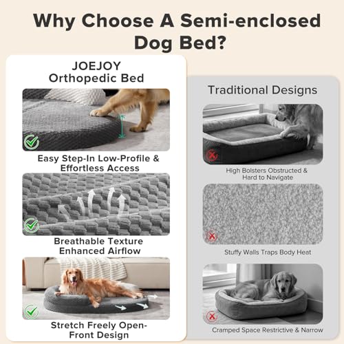 Orthopedic Dog Beds Large Sized Dog (Dark grey / L(36"x 27"x 6"))