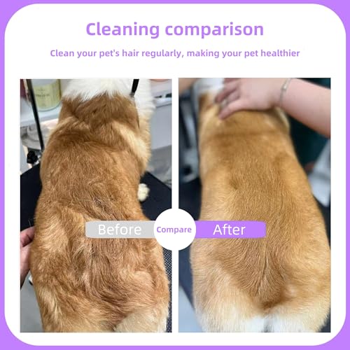 Pet Comb for Dogs & Cats with Long & Short Stainless Steel Metal Teeth For Shedding and Tangles (Pet Grooming Comb)