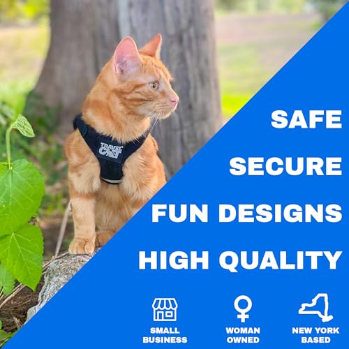Travel Cat Harness and Leash Set (Large / Black)