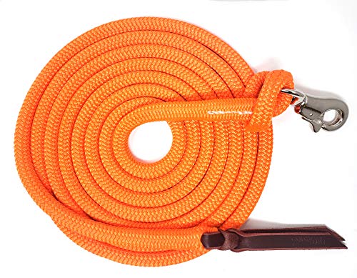 14FT Lead Rope with NP Snap (Neon Orange / 14 ft. Nickel Trigger Snap)
