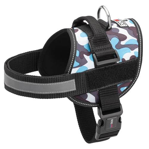 Dog Harness Reflective No (Blue Camo / Girth 22" to 28")
