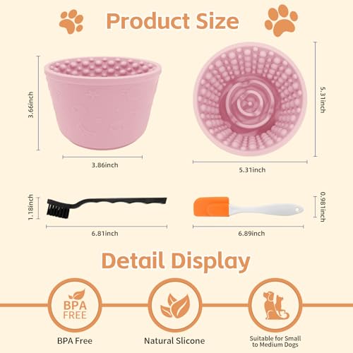Dog Lick Bowl (M-L / Pink)