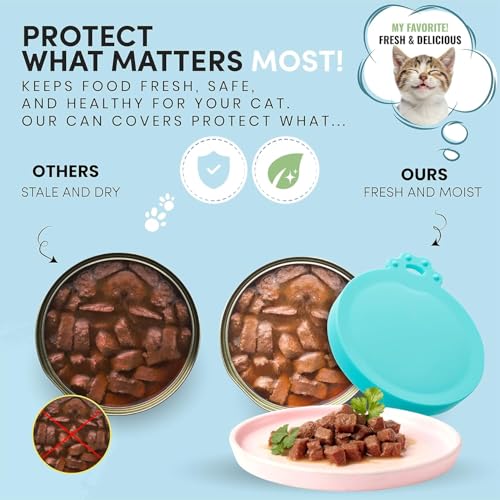 4 Pack Universal Pet Food Can Covers Lids (Sunset Clay / 4 Piece Set)
