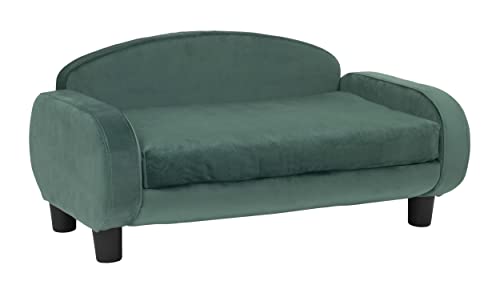 Cat Sofa Bed Pet Couch for Indoor Cats Elevated Cat Beds with Removable Washable Mattress Cover for Kitten (Pet Sofa / Teal)