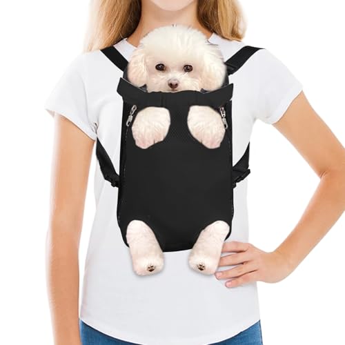 Dog Carrier Backpack Pet Legs Out Front Cat Travel Bag (X-Large / Black)