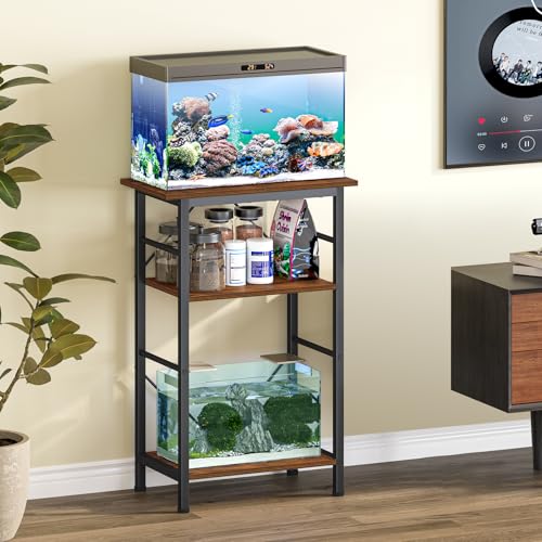 5 10 Gallon Aquarium Stand (Rustic Brown / 10 Gal-3 Tier)