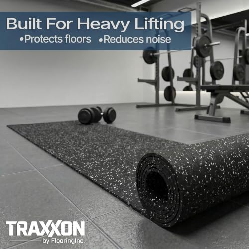 Traxxon by FlooringInc Rubber Gym Flooring Roll (Tan / 120"L x 48"W x 0.3"Th)