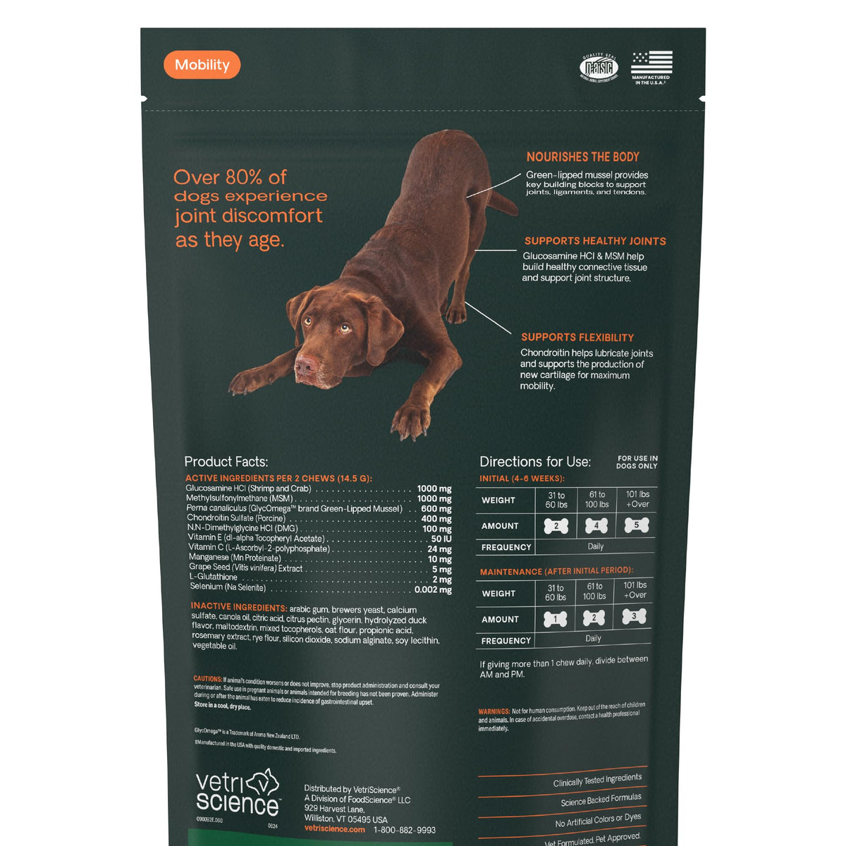 Ultimate Strength Healthy Hip & Joint for Dogs (120 Chews)