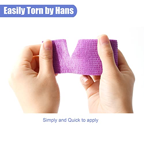 2 Inches Self Adhesive Bandage Wrap Cohesive Wrap (2 Inch / Purple)