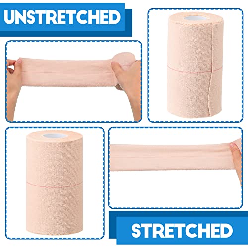 16 Rolls Self Adhesive Elastic Sports Bandage Tape (4 Inch x 5 Yard)