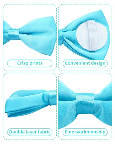 12 Pack Plain Dog Bowties for Large Dogs Slide on Collar (M/L)