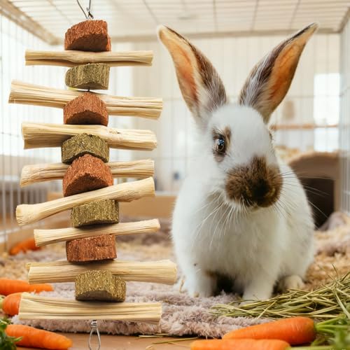 Rabbit Chew Toys for Teeth Hanging (【Sweet bamboo】)