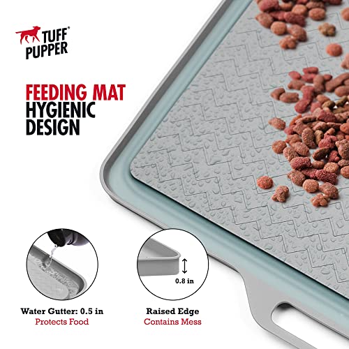 36x24 XXL Dog Feeding Mat for Food and Water (Gray / XX-Large - 36" x 24")
