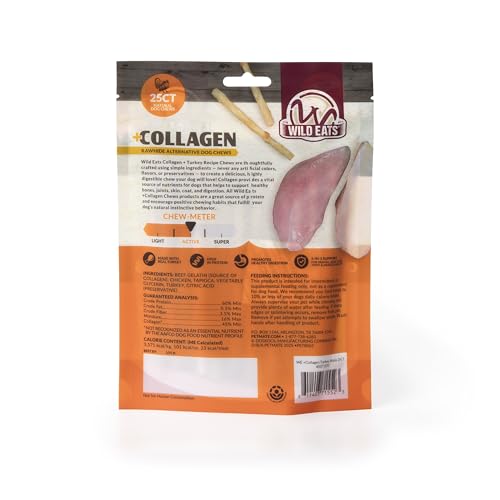 Turkey Collagen Sticks for Dogs 25 Pack (5.7 Ounce (Pack of 25))