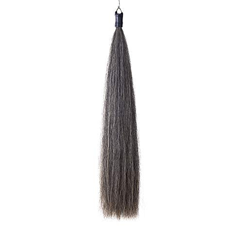 Horse Tail Extensions with Braided Horsehair Loop (1/2 Pound (34"-36") / Dark Gray)