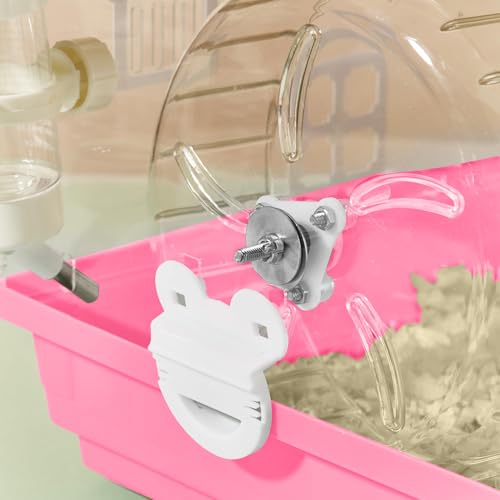 17 in 1 Clear Acrylic Hamster Cage with All Accessories (13.4"L x 10.2"W x 20.5"H / Pink)