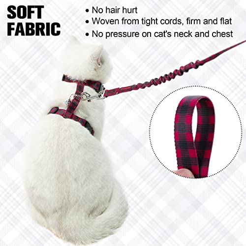 Cat Harness and Leash Set (Medium(Chest: 14"-22") / Red)