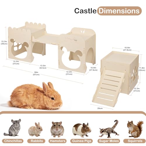 Extra Large Rabbit Castle (Extra Large-2+1 House)