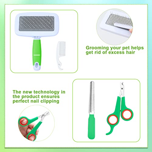 8 Pcs Small Animal Grooming Kit (Green)