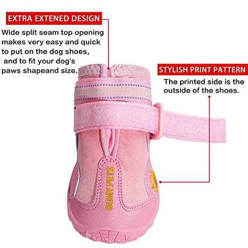 Dog Shoes for Hot Pavement (Size 2: 1.9''x2.4''(W*L) (Pack of 4))
