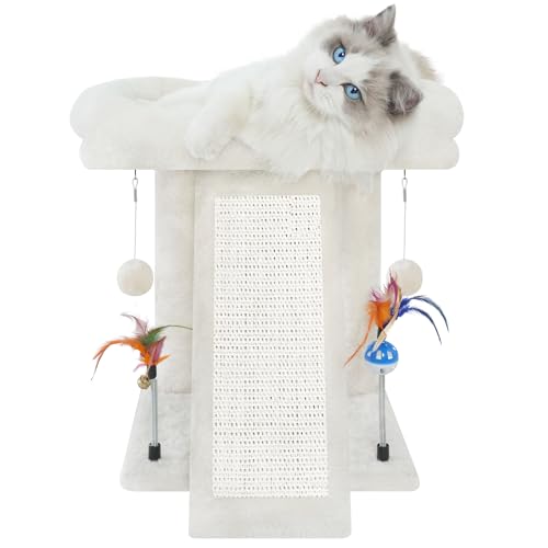 Cat Tree Cat Tower with Cat Scratching Post for Indoor Cats (Beige)