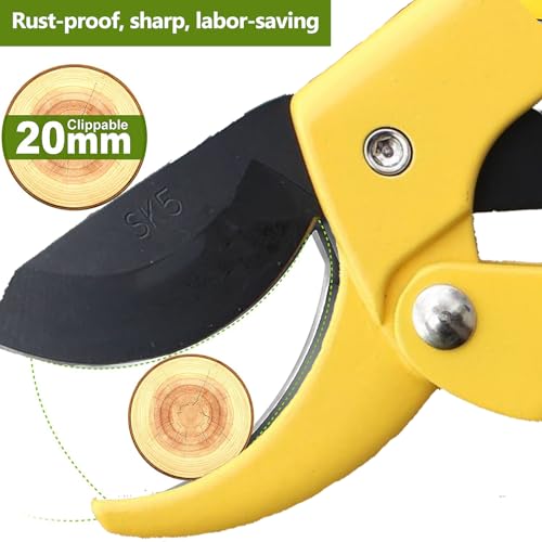 Premium 8 inch garden clippers (Red/Yellow)